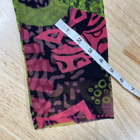 Fuzzi Jean Paul Gaultier NWT Sleeveless Mesh Abstract Jumpsuit Strawberry Small - Picture 9 of 10